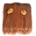 Costume de chien à crinière de lion marron pour fête du festival